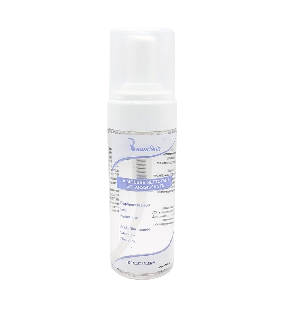 RawaSkin-Mousse-Nettoyante-Eclaircissante-150ml-1.png RawaSkin Mousse Nettoyante Éclaircissante 150ml – Image 1