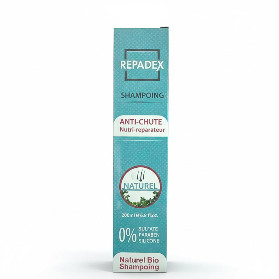 Repadex-Shampo-Anti-chute-Nutri-Reparateur-200ml-1.png Repadex Shampoing Anti-Chute Nutri-Reparateur 200ml – Image 1