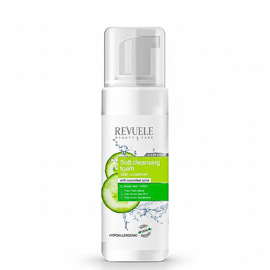 Revuele-Air-Cleansing-Foam-With-Cucumber-Juice-150ml-1.png Revuele Air Cleansing Foam With Cucumber Juice 150ml – Image 1
