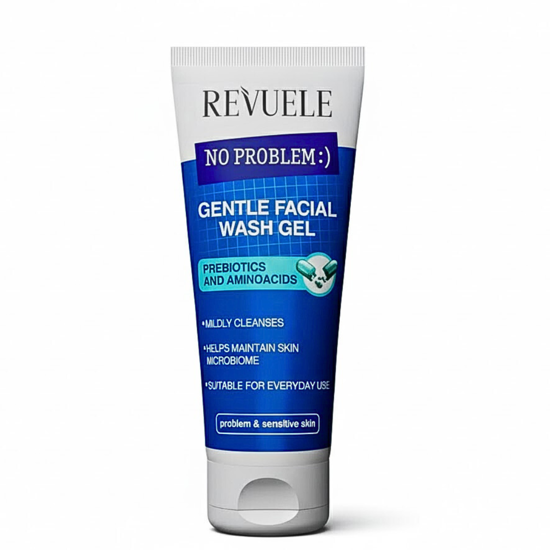 Revuele-No-Problem-Gentle-Facial-Wash-Gel-PrebioticsAminoacids-200ml-1.png Revuele No Problem Gentle Facial Wash Gel Prebiotics & Aminoacids 200ml – Image 1