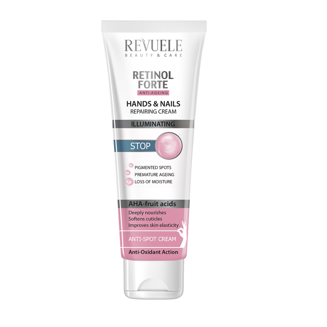 Revuele-Retinol-Forte-Hands-Nails-Repairing-Cream-100ml-1.png Revuele Retinol Forte Hands & Nails Repairing Cream 100ml – Image 1