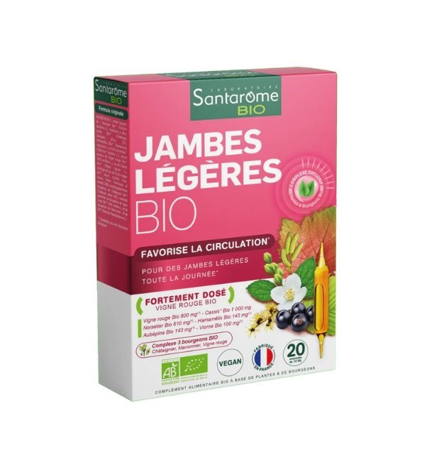 SANTAROME-JAMBES-LEGERES-BIO-20-AMPOULES-1.jpg SANTAROME JAMBES LEGERES BIO 20 AMPOULES – Image 1