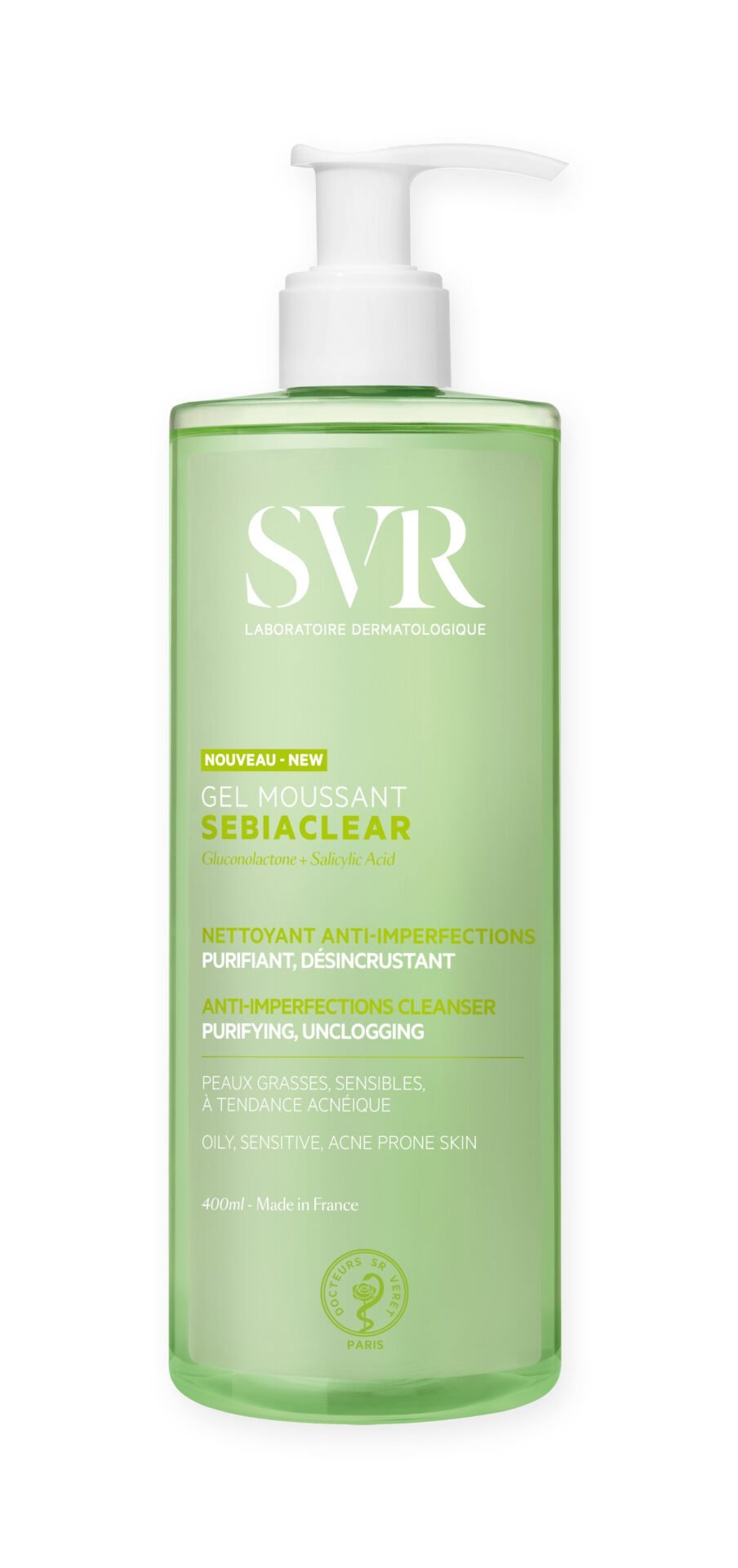 SEBIACLEAR_GEL-MOUSSANT_400ML.jpg.jpg SVR SEBIACLEAR Gel Moussant 400 ML – Image 1