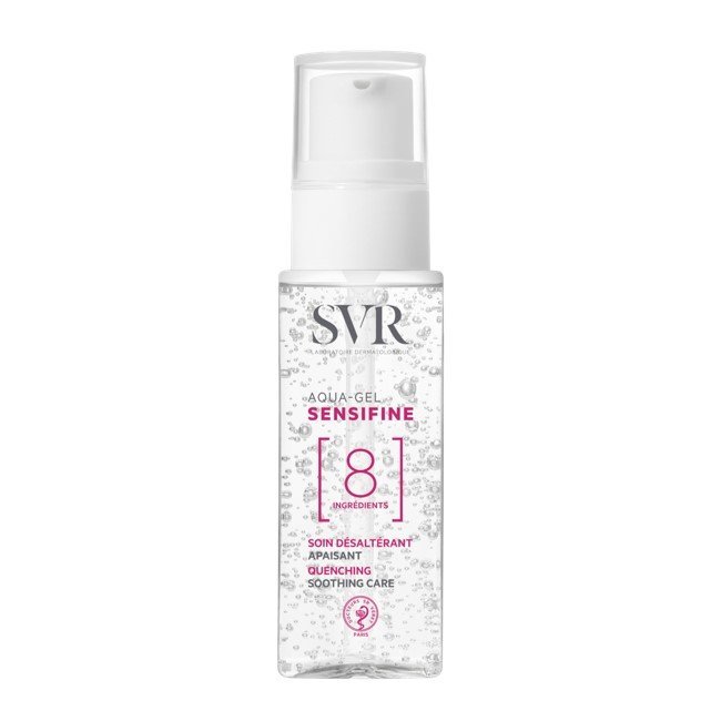 SENSIFINE-Aqua-Gel-New-Chart.png.jpg Svr SENSIFINE Aqua-Gel Soin Désaltérant Apaisant 40ml – Image 1