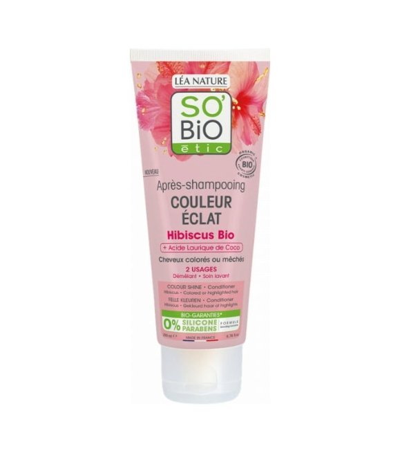 SO-BIO-APRES-SHAMPOING-DOUX-AU-LAIT-DAMANDE-ET-PROTEINE-DE-RIZ-200ML-1-1.jpg SO BIO APRES SHAMPOOING COULEUR ECLAT HIBISCUS 200ML – Image 1