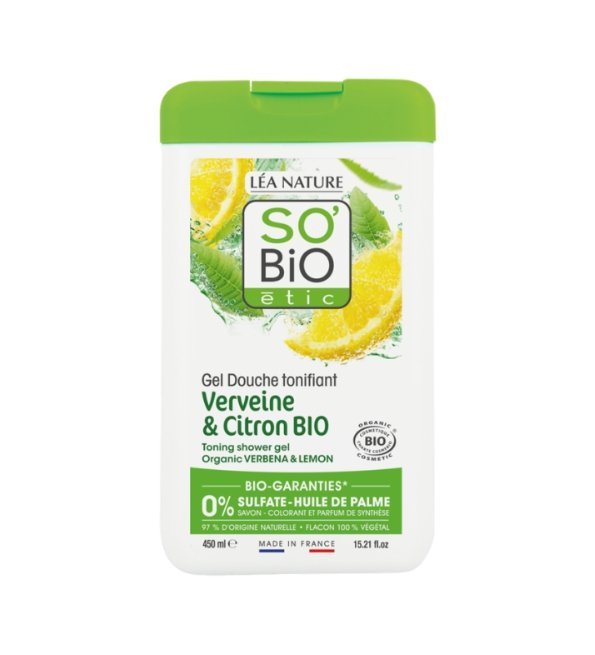 SO-BIO-GEL-DOUCHE-VERVEINE-CITRON-450ML-1.jpg SO BIO GEL DOUCHE VERVEINE CITRON 450ML – Image 1