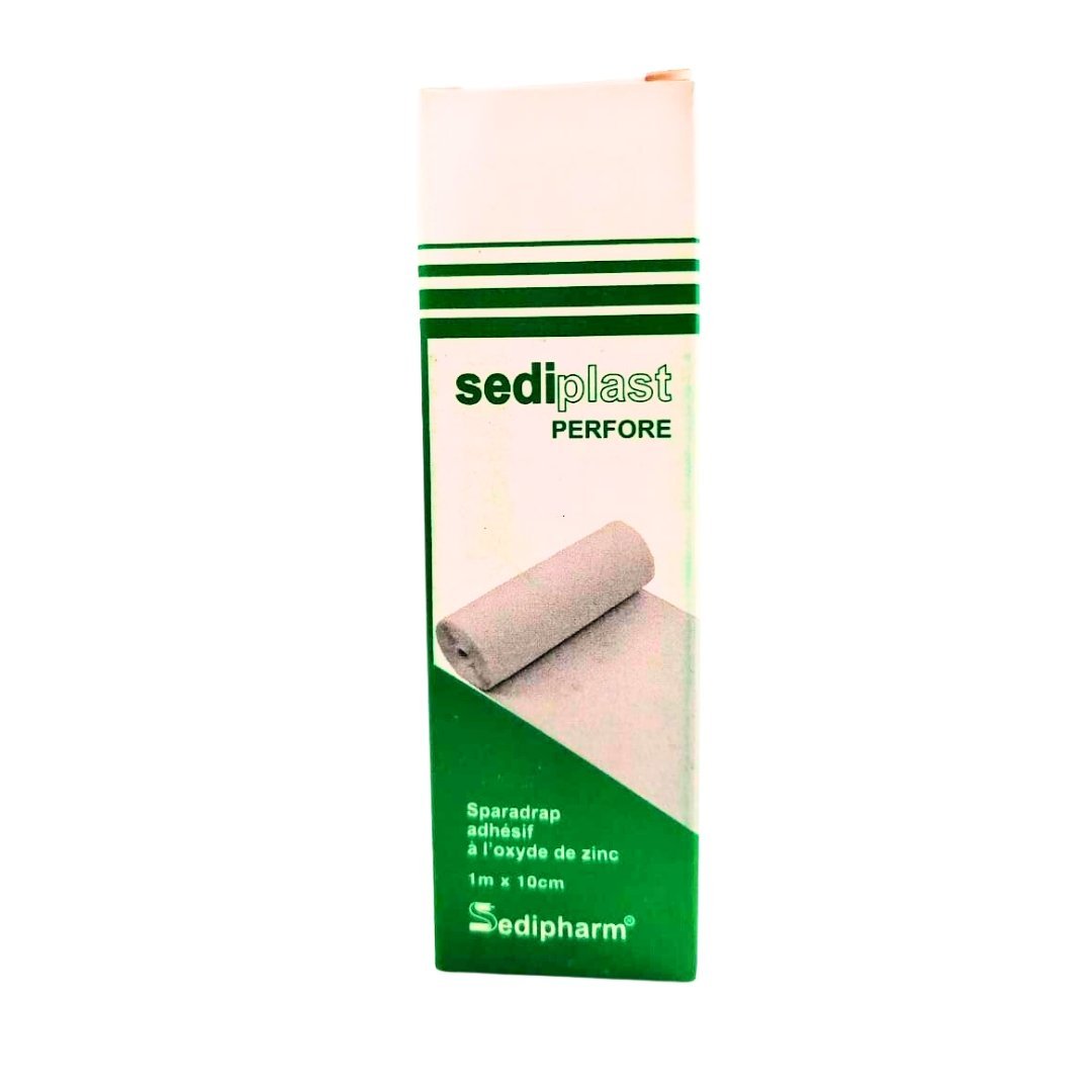 Sediplast-sparadrap-perfore-blanc-1m10cm.jpg Sediplast Sparadrap Perfore Blanc 1m x 10cm – Image 1