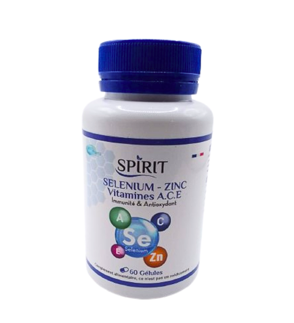 Spirit-Selenium-Zinc-Vitamines-A.C.E-60gelules-1-1-1.png Spirit Selenium Zinc Vitamines A.C.E 60gelules – Image 1
