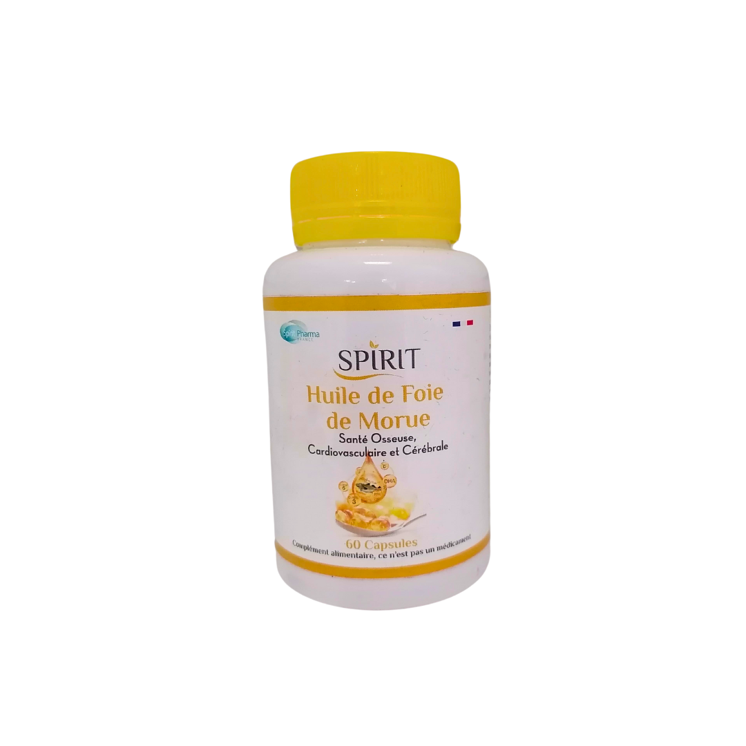Spirit-huile-de-foie-de-morue-60-capsules-2.png Spirit Huile de Foie de Morue 60 Capsules – Image 1