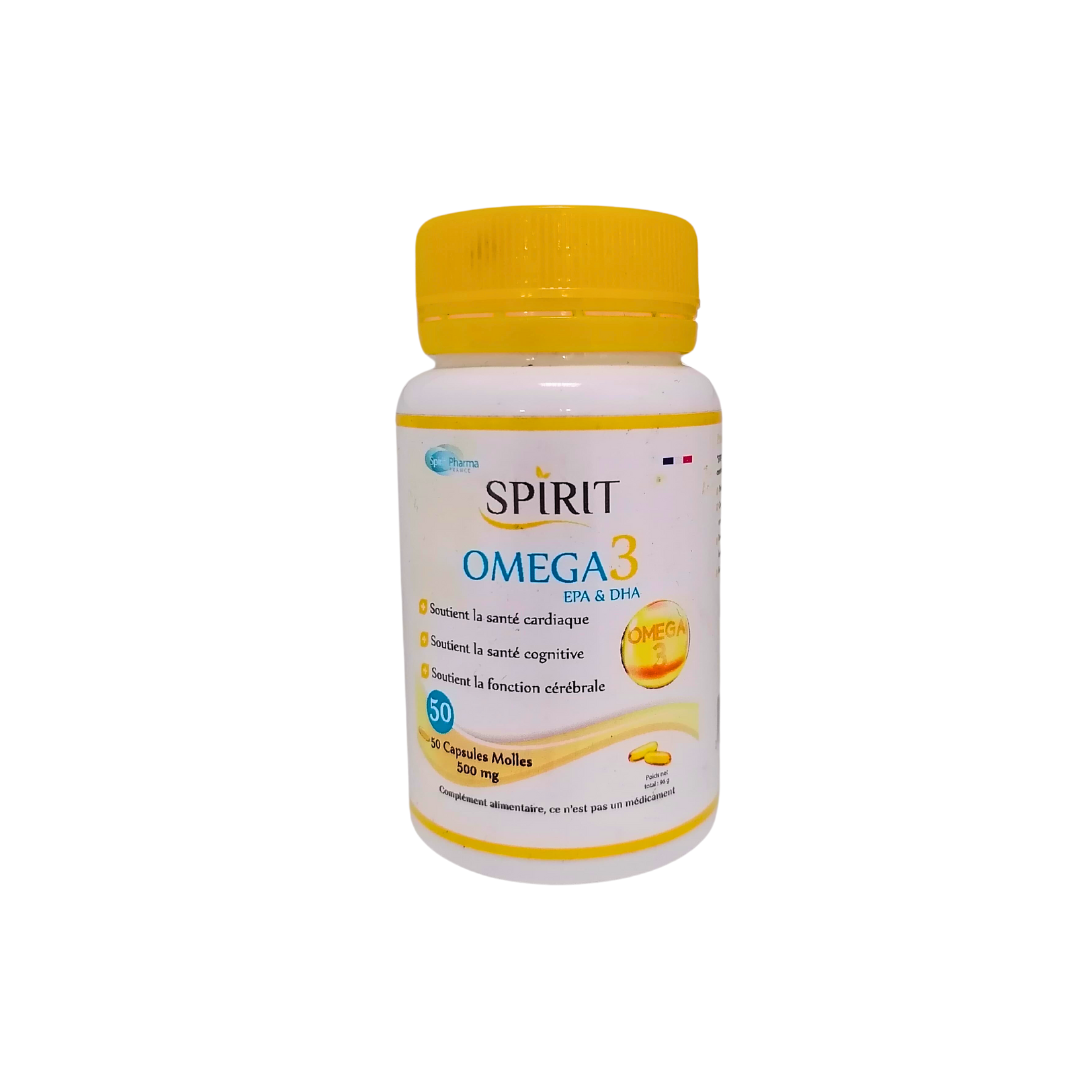 Spirit-omega-3-500mg-50-capsules-1.png Spirit Omega 3 500mg 50 Capsules – Image 1