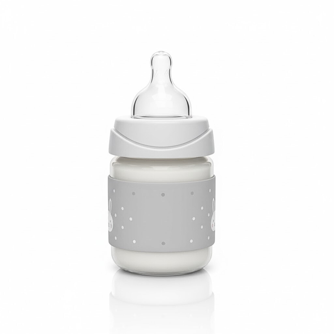 Suavinex-Bib-Rabbit-Avec-Tetine-Ronde-Debit-Lent-0M-Gris-150ml-1.png Suavinex Biberon Rabbit Avec Tetine Ronde Debit Lent +0M Gris 150ml – Image 1