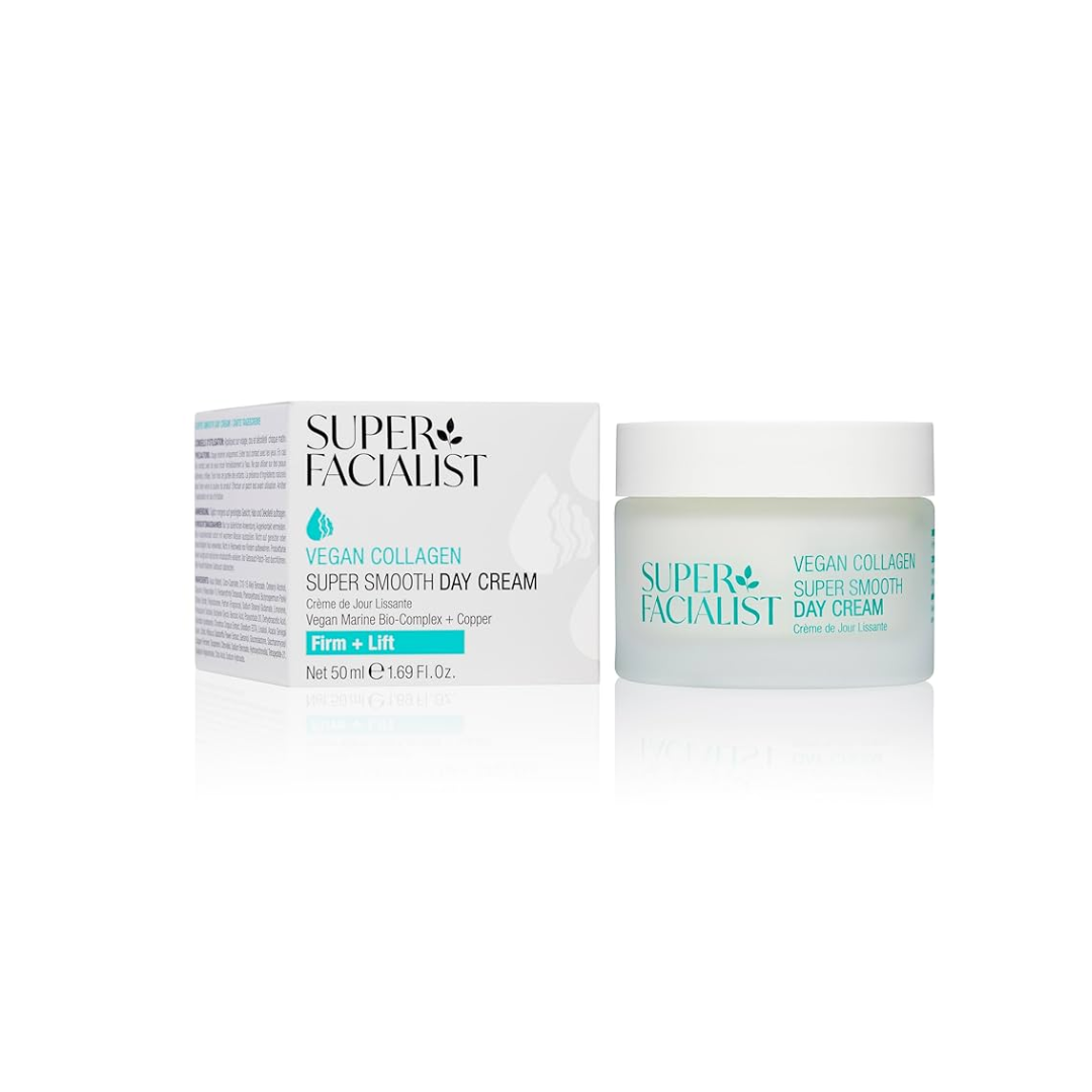 Super-Facialist-Vegan-Collagen-FirmLift-Cr-Jour-Lissante-50ml-1.png Super Facialist Vegan Collagen Super Smooth Day Cream 50ml – Image 1