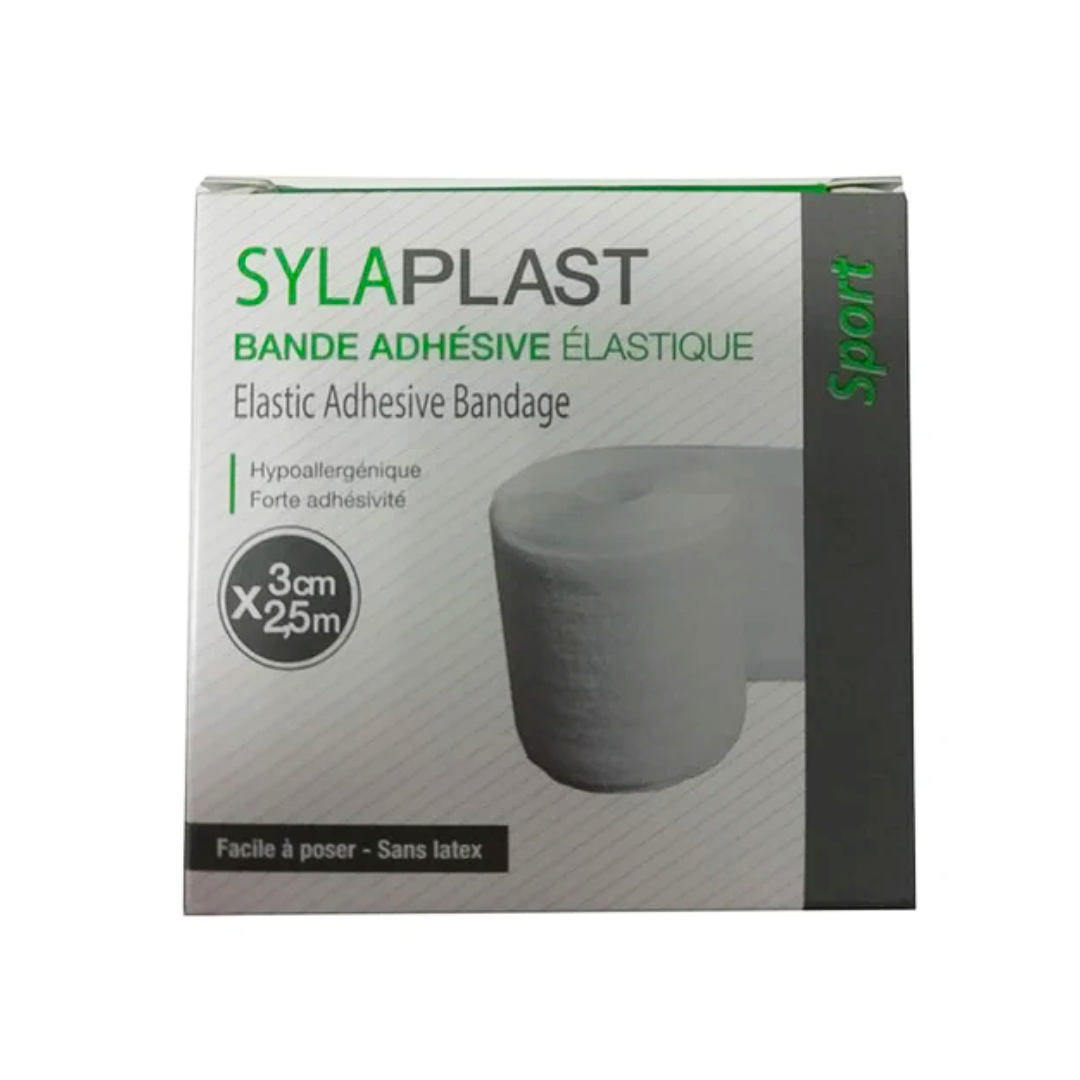 Sylaplast-sport-Bande-Adhesive-Elastique-3cm2.5m-1.png Sylaplast Sport Bande Adhesive Elastique 3cm x 2.5m – Image 1