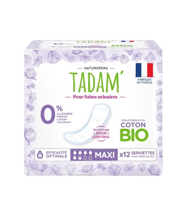 TADAM-SERVIETTES-FUITES-URINAIRES-MAXI-12U-1.jpg TADAM SERVIETTES FUITES URINAIRES MAXI X 12 – Image 1