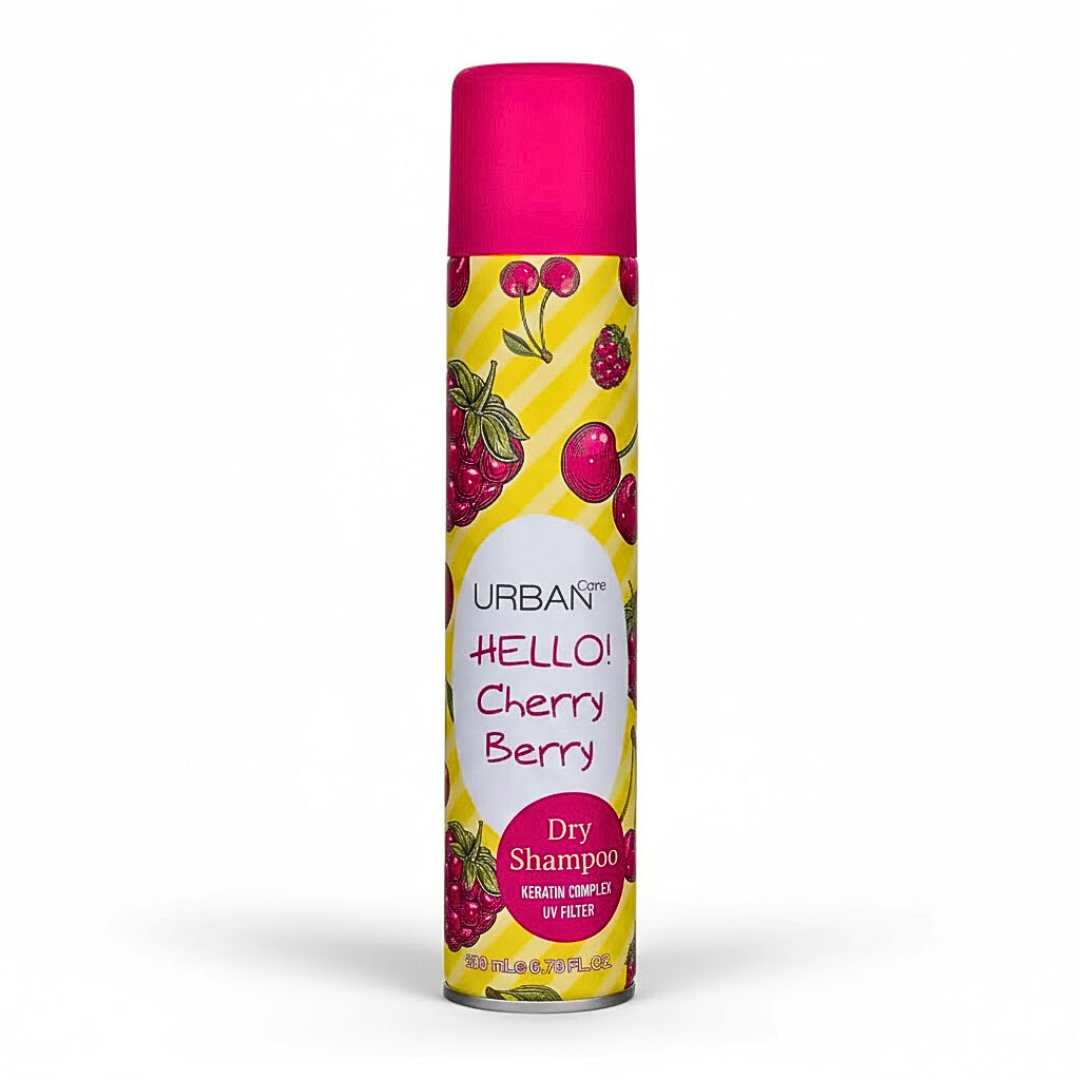 Urban-Dry-Shampoo-Hello-Cherry-Berry-200ml-1.png Urban Care Dry Shampoing Hello Cherry Berry 200ml – Image 1