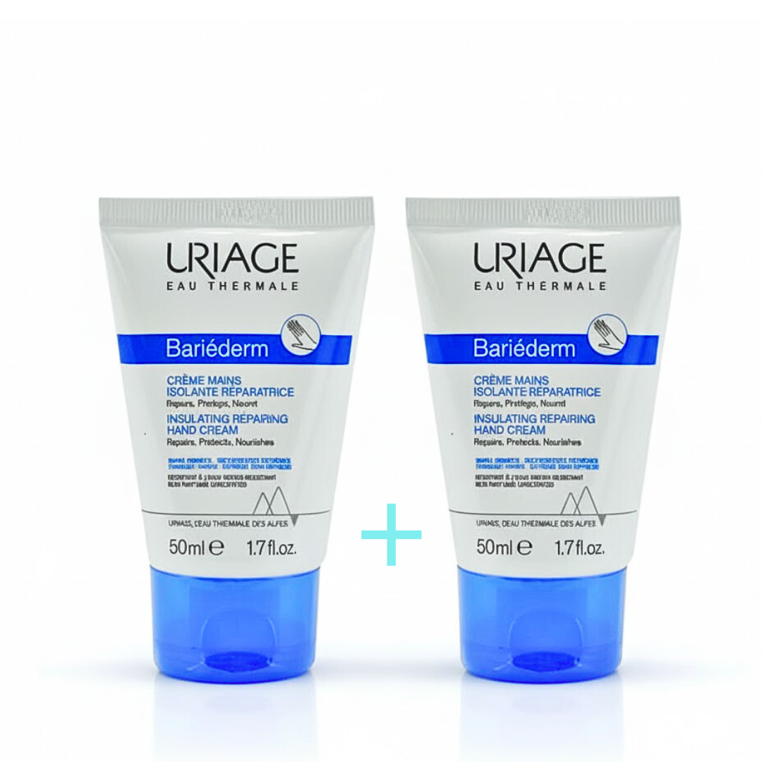 Uriage-bariederm-creme-mains-250ml-pack-1.png Uriage Bariederm Creme Mains 2x50ml Pack – Image 1