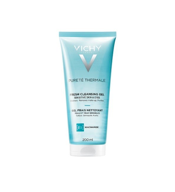 VICHY-CLEANSER-PURETE-THERMALE-FRESH-CLEANSING-GEL-3337875862097-FRONT-200ML.jpg Vichy Pureté Thermale Gel Frais Nettoyant Peau Sensible | 200ml – Image 1