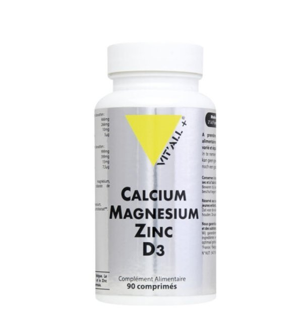 VITALL-PLUS-CALCIUM-MAGNESIUM-ZINC-D3-90COMP-1.jpg VITALL PLUS CALCIUM MAGNESIUM ZINC D3 90 COMPRIMES – Image 1