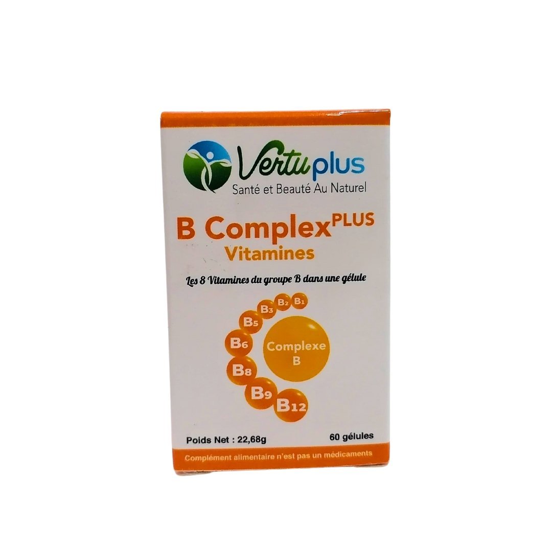 Vertu-Plus-B-Complex-Plus-Vitamines-60gel-1-1.jpg Vertu Plus B Complex Plus Vitamines 60 Gelules – Image 1
