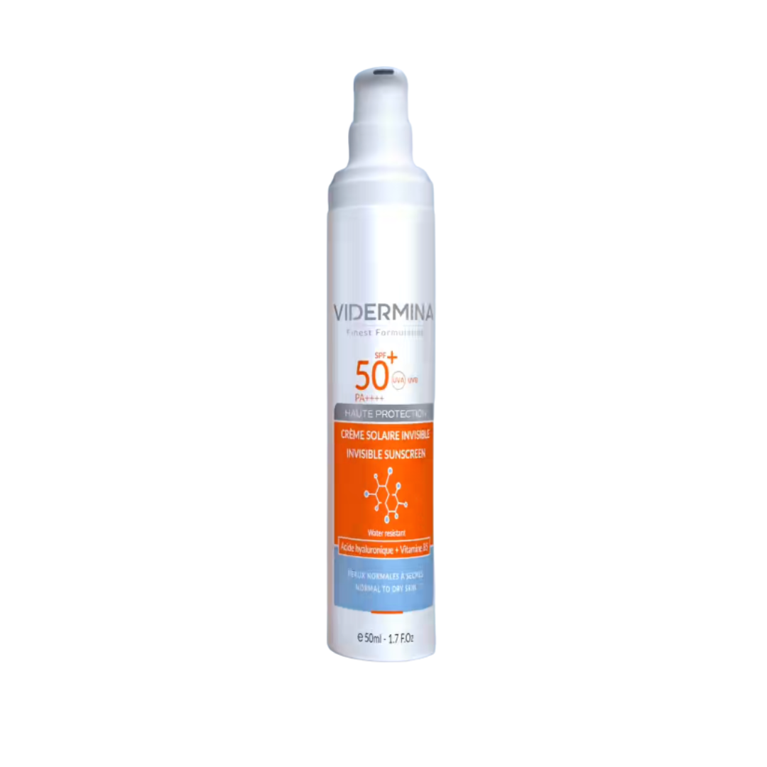 Vidermina-ecran-solaire-invisible-spf50-PS-50ml-1.png Vidermina Ecran Solaire Invisible Spf50+ 50ml – Image 1