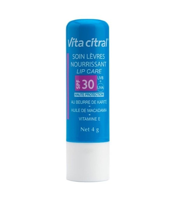 Vita-Citral-Soin-levres-nourissante-spf30-4g-1.jpg Vita Citral Soin levres nourissante spf30 4g – Image 1