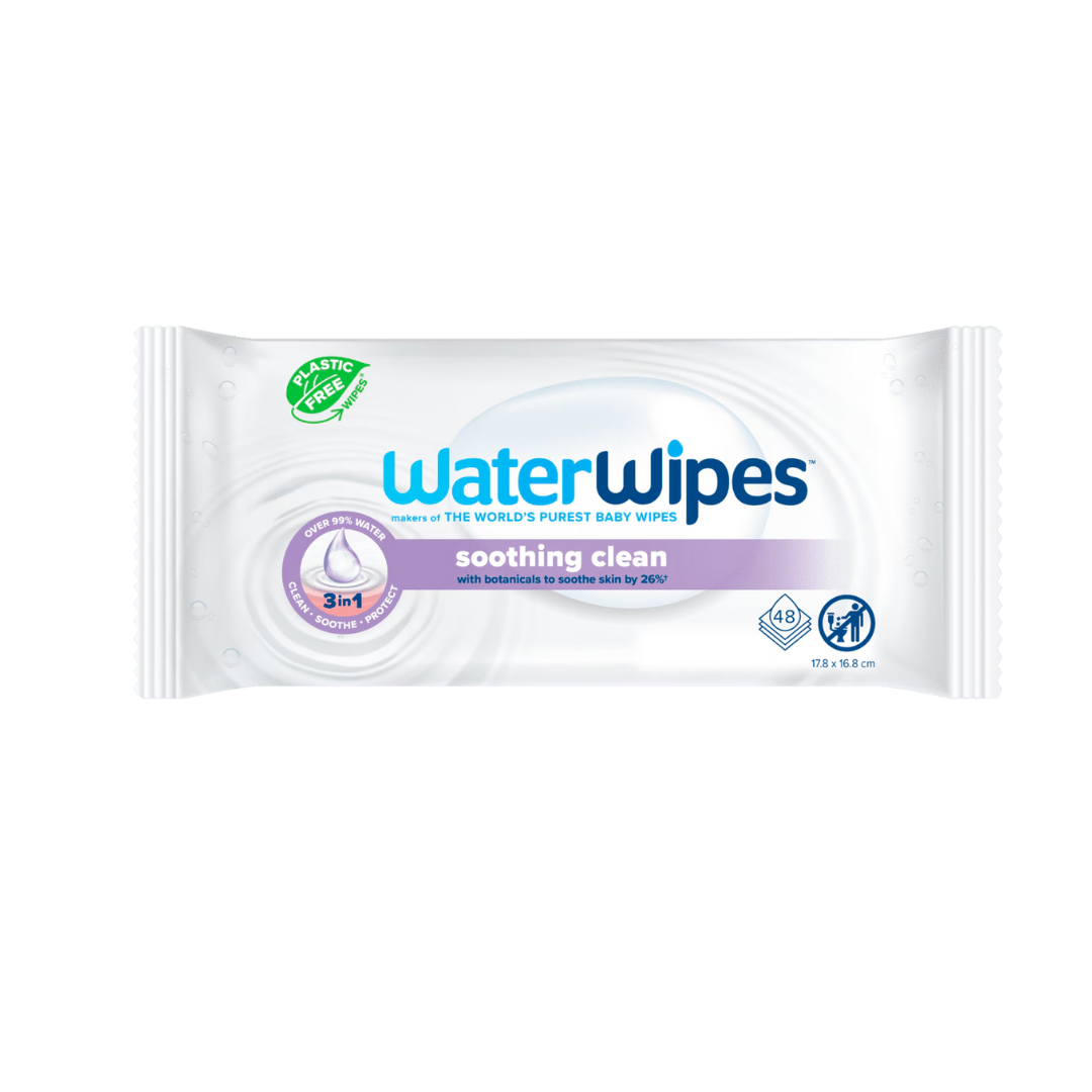 Water-Wipes-Lingettes-bebe-Apaisante-48-pcs-1-1.png WaterWipes Lingettes Soothing Clean with Botanicals 48 Pieces – Image 1