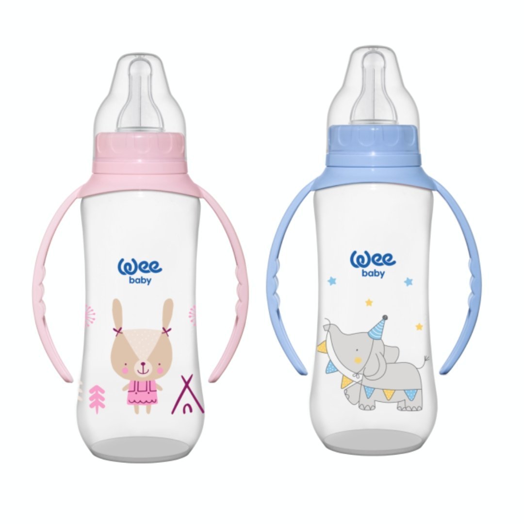 WeeBaby-bib-Classic-avec-poignee-6-18m-150ml-744-F-2.jpg WeeBaby Biberon Classic Avec Poignee 6-18 Mois 150ml 744-F – Image 1