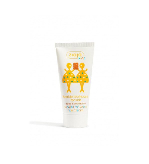 Ziaja-Kids-dent-cookies-vanilla-6ans-50ml-1.jpg Ziaja Kids Dentifrice Cookies Et Vanilla 6ans 50ml – Image 1