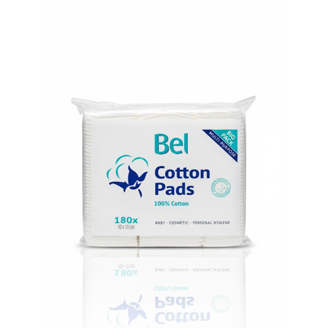 bel-cotton-pads-180.png Bel Cotton Pads 10x10cm 180 Pieces – Image 1
