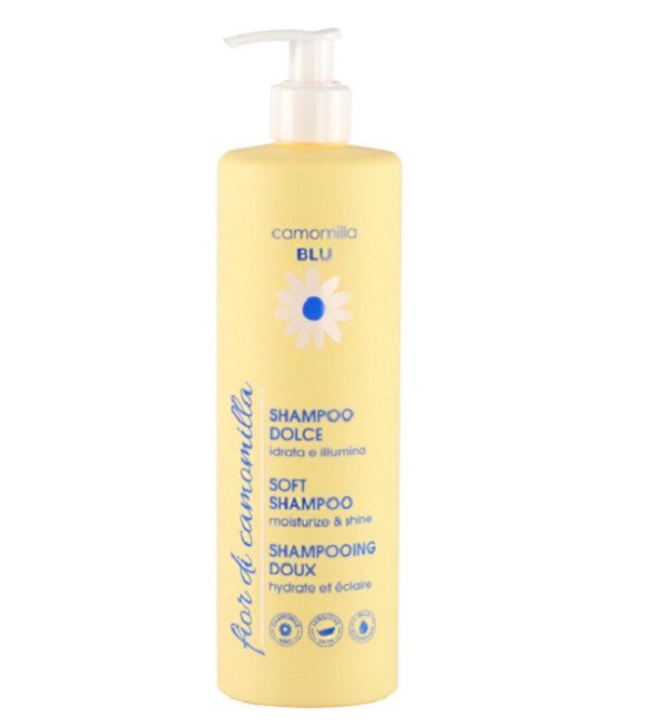 camomilla-blu-shampooing-doux-1.jpg Camomilla Blu Fleur de Camomille Shampooing Doux 500ml – Image 1