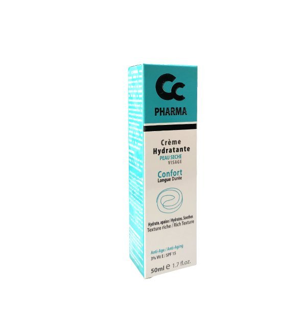 cc-pharma-creme-hydratant-1.jpg CC PHARMA Crème Hydratante Visage 50ml – Image 1