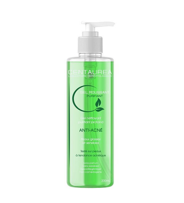 centaureaGel-Anti-acne-200ml.jpg Centaurea Gel Moussant Purifiant Anti Acne 200ml – Image 1