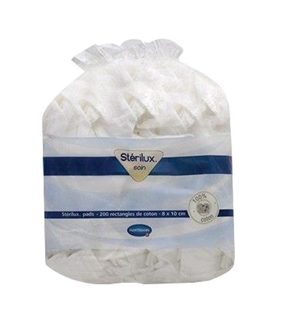 coton-1-4.jpg Hartmann Sterilux Pads Rectangles de coton 200 Pièces – Image 1