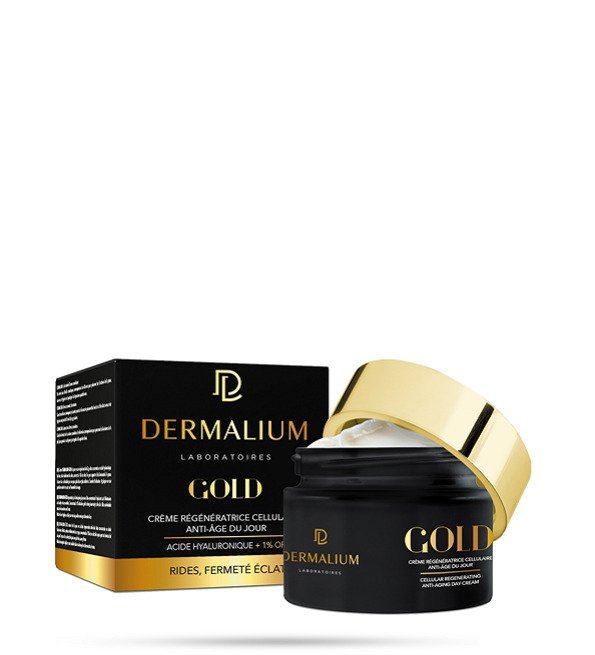 dermalium-1.jpg DERMALIUM GOLD CRÈME RÉGÉNÉRATRICE CELLULAIRE ANTI-ÂGE DU JOUR 50ML – Image 1