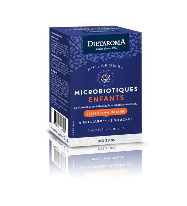 dietaroma-philaromal-junior-probiotiques-1.jpg Dietaroma Probiotiques Enfants 15 Sachets – Image 1