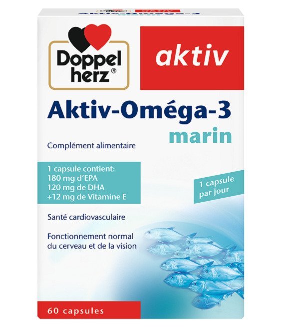 doppel-herz-DHA_Aktiv_Omga_3-1.jpg Doppel Herz Aktiv Omega-3 Marin 60 Capsules – Image 1