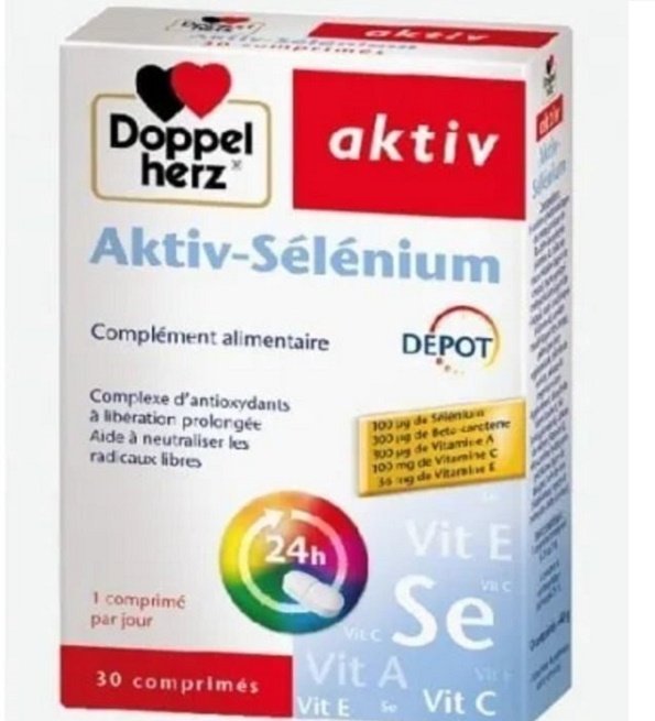 doppelherz-aktiv-selenium-30-comprimes-1.jpg Doppel Herz Aktiv Selenium 30 Comprimes – Image 1