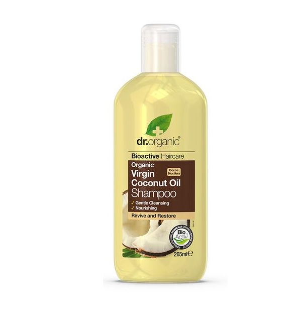 drorganic-shampoing-coco-1.png Dr Organic Shampoing à l’Huile de Noix de Coco 265Ml – Image 1