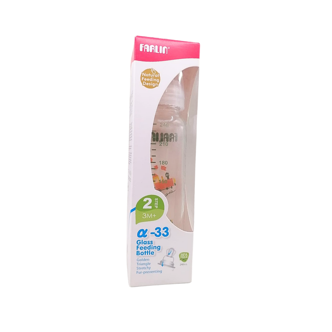 farlin-bib-verre-borocilicate-gm-240ml-1.png Farlin Biberon Verre Borocilicate 240ml – Image 1