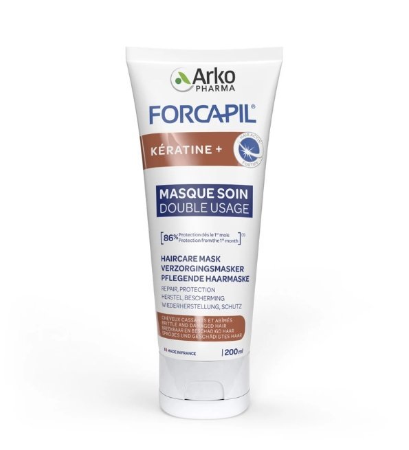 forcapil-masque-soin-double-action-1.jpg Forcapil Kératine Masque Soin Double Usage 200ml – Image 1