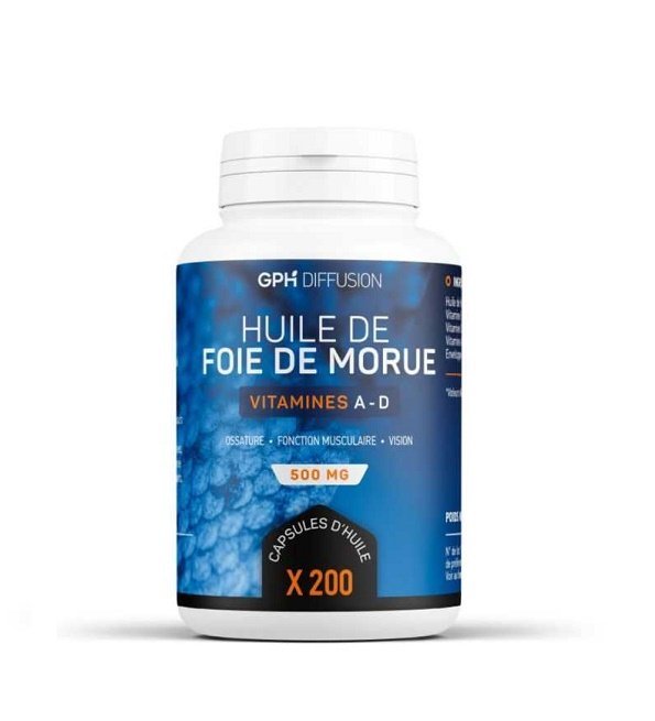 gph-huile-de-foie-de-morue-500-mg-200-capsules.jpg Gph Diffusion Huile de Foie de Morue - 200 Capsules – Image 1