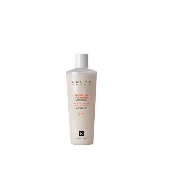 kuora-auto-bronzant-coco-250ml.jpg kuora auto bronzant a la noix de coco spf50 250ml – Image 1