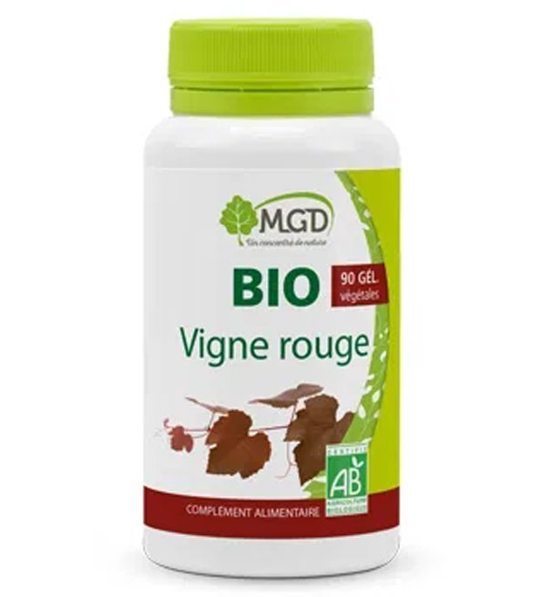mgdnature-vigne-rouge-bio-parapharmacie-maroc-casablanca.jpg Mgd Nature Vigne Rouge Bio - 90 Gélules – Image 1