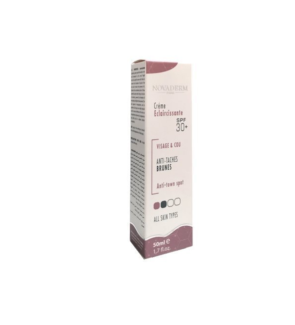 novaderm-creme-eclaircissante-1-1.jpg Novaderm Creme Eclaircissante spf30+ 50ml – Image 1