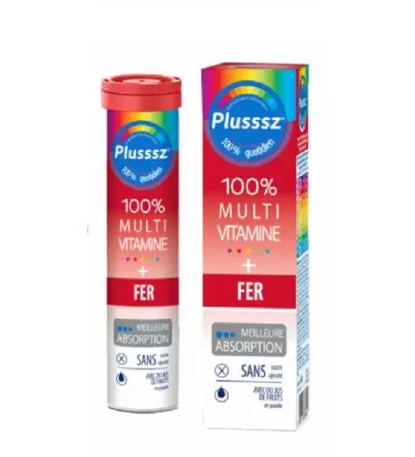 plusssz-multivitamine-fer-plusssz-20-comprimes-effervescents-1.jpg PLUSSSZ Multivitamine + Fer Plusssz 20 Comprimés Effervescents – Image 1
