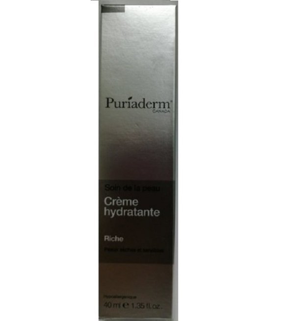 puriaderm-creme-hydratante-riche-40-ml-1-4.jpg Puriaderm Soin de la Peau Crème Hydratante Riche 40ml – Image 1