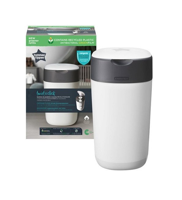 tommee-tippee-poubelle-couches-anti-odeur-twist-click-blanc.jpg Tommee Tippee Poubelle à Couches Anti-Odeur Twist & Click- Blanc – Image 1