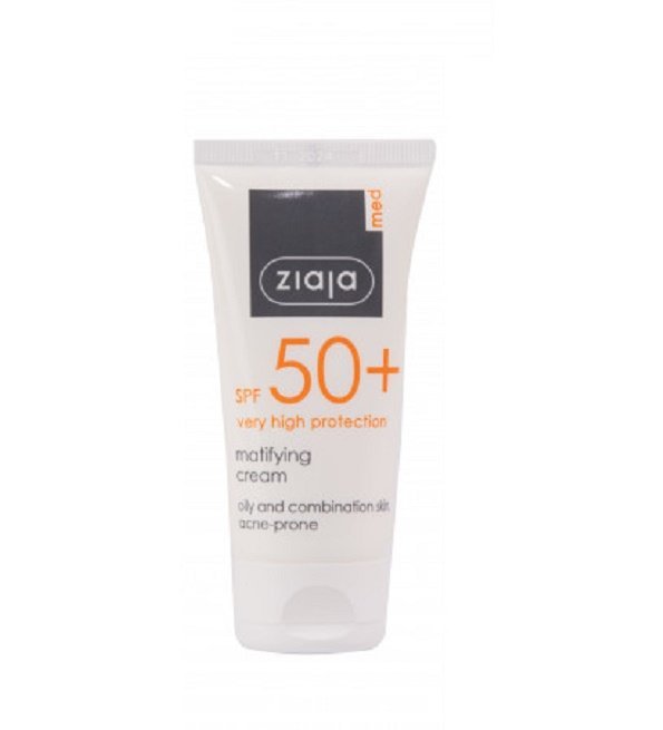 ziaja-creme-solaire-matifiante-peaux-mixtes-a-grasses-50ml-1.jpg Ziaja med Crème Solaire Matifiante Visage SPF 50+ 50ml – Image 1