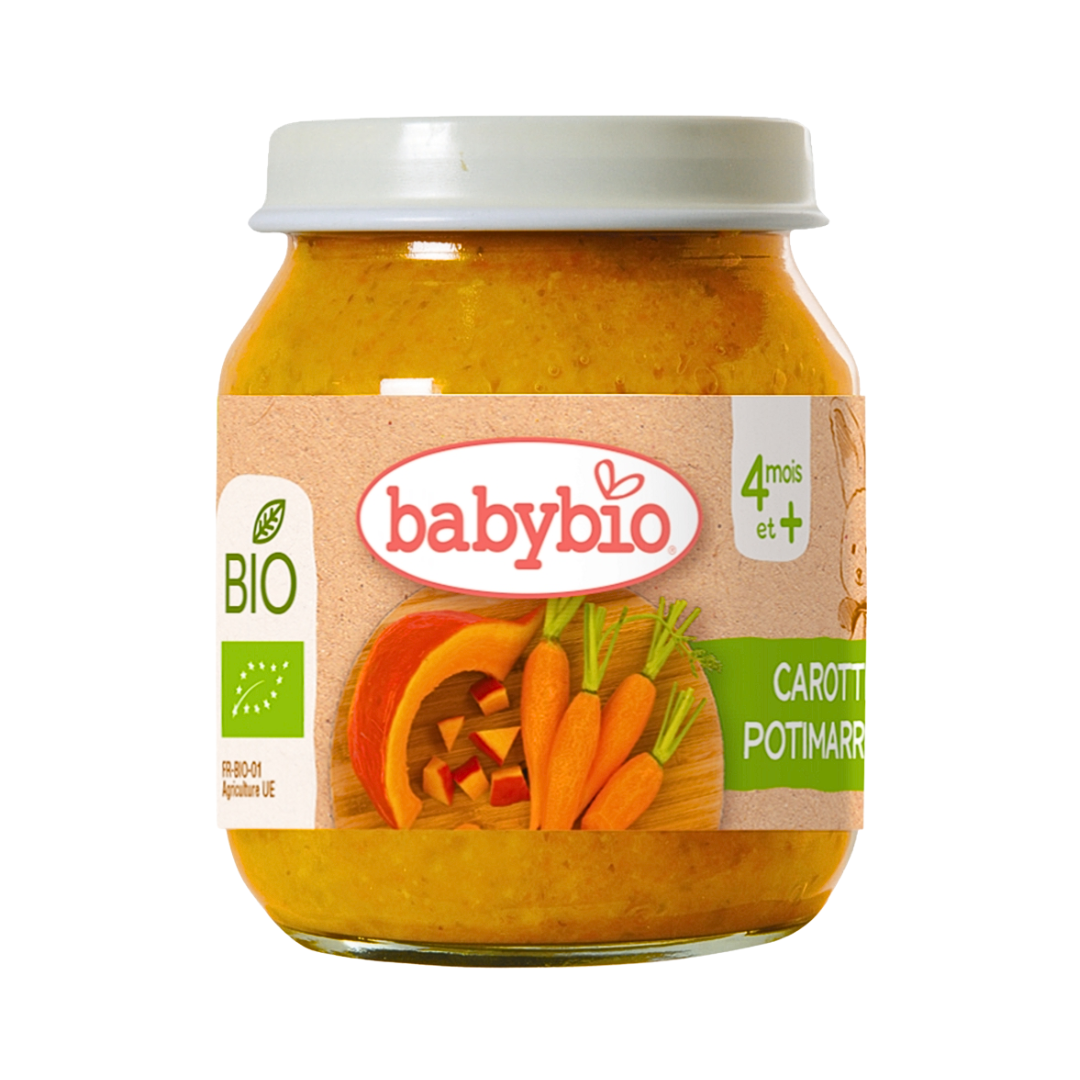 Babybio-Pot-Carotte-Potimarron-130g.png Babybio Pot Carotte Potimarron 130g – Image 1