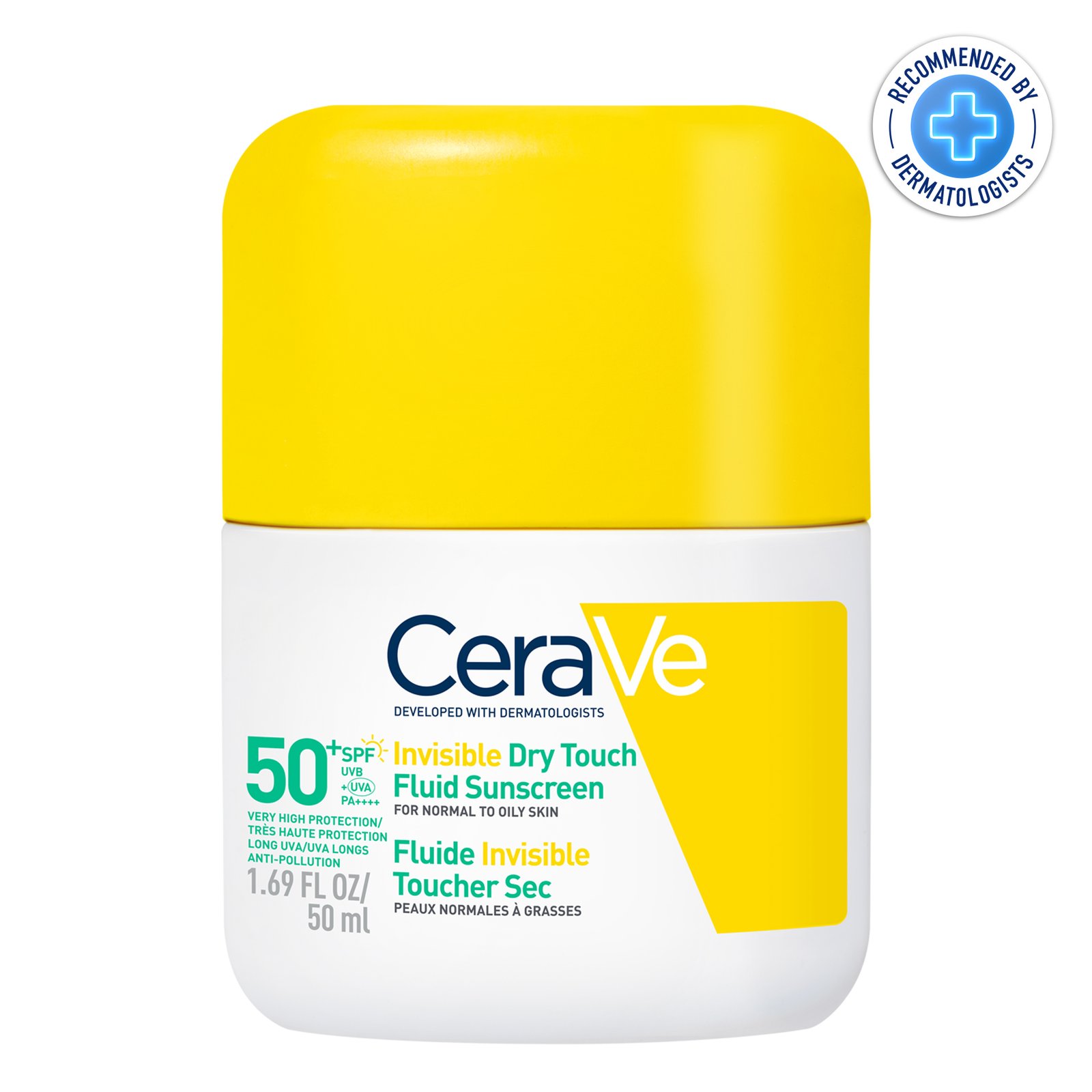 CeraVe_Dry-Touch-Fluid-Sunscreen_ATF_INT_Packshot-Front_3337875945622.jpg CeraVe Fluide Invisible Toucher Sec SPF50+ | Peau Normale à grasses | Tendance acnéique | 50ml – Image 1
